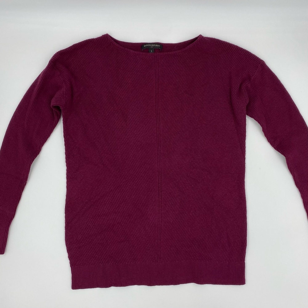 Banana Republic Factory Burgundy Sweater - Picture 1 of 4